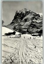 3818 Grindelwald 1951 Foto AK Winter Wetterhorn