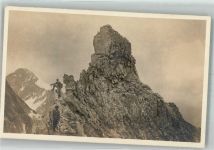 3920 Zermatt Foto AK Pte. de Zinal Bergsteiger