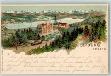 8143 Uetliberg 1900 Lithographie Bergbahn