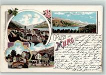 8877 Murg 1899 BOAKC Gasthaus Schiffli u. Rössli Posthilfstelle Filzbach Lithographie