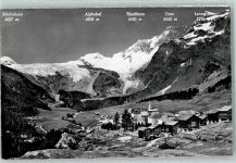 3906 Saas-Fee 1961 - mit Fee Gletscher Alphubel Täschhorn Dom und Lenzspitze