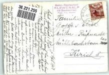 6375 Beckenried 1947 Foto AK Gasthaus Bahnrestaurant Klewenalp