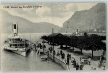 6454 Flüelen - Abfahrt des Dampfers