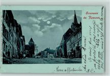1680 Romont FR 1900 Mondschein Straßenpartie, Verlag Guggenheim Nr. 4518 - gute Erhaltung AK