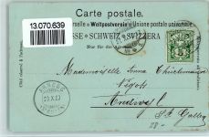 1680 Romont FR 1900 Mondschein Straßenpartie, Verlag Guggenheim Nr. 4518 - gute Erhaltung AK