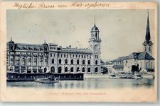 8000 Zürich 1901 - Hotel Metropol Postamt Fraumünster Dampfer