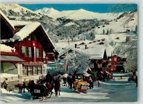 3775 Lenk im Simmental - Dorfstrasse Pferdekutschen Winter