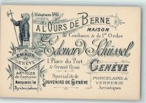 1200 Genève Genf KEINE AK Werbung - Nota - Edouard Schüssel , Place du Port