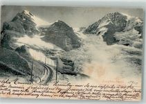 Jungfraubahn 1900 Foto AK Eiger Mönch Winter