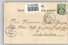 6442 Gersau 1901 Lithographie Tracht Dampfer Wappen