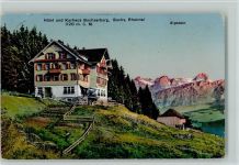 9470 Buchs SG - 1914 Hotel Kurhaus Buchserberg mit Alpstein Hüttenstempel