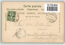 9533 Kirchberg SG 1900 BOAKC Kirche Gasthaus Zum Adler Gasthaus Zum Wilhelm Tell Ostschweizerische Stickfachschule Edelweiß Lithographie