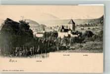 3700 Spiez Foto AK Kirche Schloss