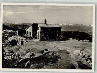 Weisshorn 1943 Foto AK Hüttenstempel Weisshorngipfelhütte