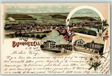 9220 Bischofszell 1898 - Bahnhofplatz hur Bad und Brücke