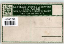 2126 Les Verrières Gebrauchsspuren Soldat Uniform der Schweizer-Soldat im Laufe der Jahrhunderte sign. Eo. Elzingre