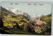 3823 Wengen 1911 - Jungfrau Silberhorn Grosshorn Breithorn Tschingelhorn