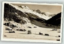 7260 Davos Dorf Foto AK Winter Pension Deutsches Kriegerkurhaus