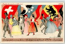 5000 Aarau - Jahrhundertfeier 1824 signiert Schützenfest 1924