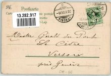 1200 Genève Genf 1904 Prägedruck Le Débarcadére de l´Ariana Wappen Passepartout