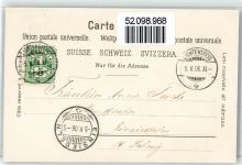9620 Lichtensteig 1906 Lithographie Kirche St. Lorette Marktgasse