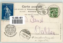 6000 Luzern Lucerne 1901 Lithographie Schützenfest Eingang Festhalle Sonderstempel Vigentte Tell