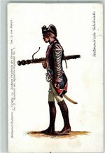 Gruppe 13 Uniformen Regimenter Soldaten Friedrich des Grossen von A. von Menzel Stollwerck Schokolade 1900 Künstlerkarte