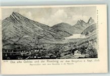 6410 Goldau - Das alte Goldau und der Rossberg vor dem Bergsturz 02.09.1806 Reproduktion nach dem Gemälde in der Kapelle