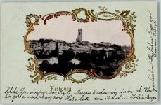 1700 Fribourg Freiburg 1905 Prägedruck Passepartout Schmuckrahmen AK