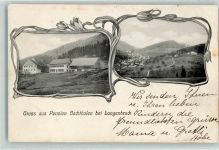 4438 Langenbruck 1907 Gebrauchsspuren Pension Bachthalen
