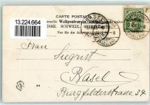 4438 Langenbruck 1907 Gebrauchsspuren Pension Bachthalen