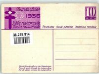 Genève Genf sign. Zaugg, H. Bekämpfung der Tuberkulose Bundesfeier Ganzsachen Schweiz 1936 Ganzsache