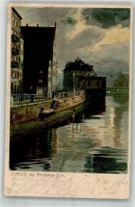 Zürich Rathaus-Quai Nr. 802 sign. Diemer, Zeno Künzli 1906 Lithographie