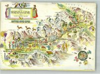 7504 Pontresina Gebrauchsspuren Rhätische Bahn Bernina Linie Hüttenstempel Rückseite