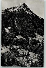 Niesen Foto AK Bergbahn Talstation Kulm Hüttenstempel Foto Lörtscher