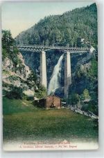 3920 Zermatt - Findelen-Brücke Gornergratbahn Wasserfall