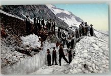 3860 Meiringen - Bergsteiger im Schneebruch Ende Mai Ort lt. Verlag