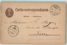 1800 Vevey 1878 Ganzsache
