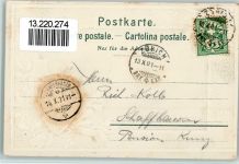 8000 Zürich 1901 Passepartout Prägedruck Sonnenquai Wappen Lithographie