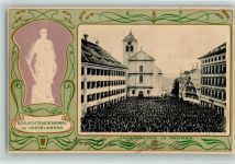 9043 Trogen 1904 Passepartout Prägedruck Schlachtendenkmal bei Voegelinsegg Landsgemeinde Lithographie