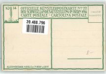 3000 Bern Berne Künstlerkarte Landesausstellung 1914 Künstler-AK Nr. 22 sign. Tieche Helvetia