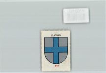 7260 Davos Dorf - Vignette Wappen Kaffee Hag ca 1920-1940