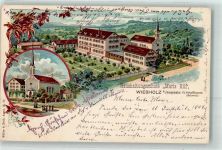 8262 Ramsen 1901 Lithographie Kirche Haushaltungsschule Maria Hilf Wiesholz