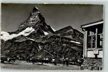 3920 Zermatt Foto AK Schwarzsee Matterhorn Gasthaus