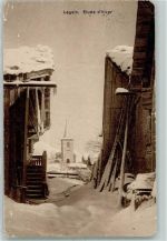 1854 Leysin Gebrauchsspuren Kirche Winter