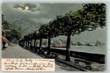 1800 Vevey 1904 Mondschein Promenade Dampfschiff