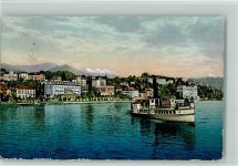 Lugano Dampfer AK Binnenschiff 1930