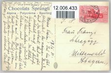 Sprüngli Chocolats - 1931 AK 309-4 Werbung Schokolade