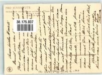 sign. Huber, Hermann Knabe und Mädchen am Fenster Pro Juventute Schweiz Künstlerkarte