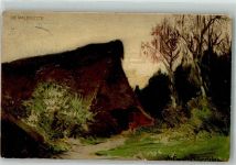 sign. Hoffmann von Fallersleben Die Waldhütte Künstlerkarte Werbung Jogo Speisechocolade Hauswald Magdeburg Schokolade 1911 Gebrauchsspuren